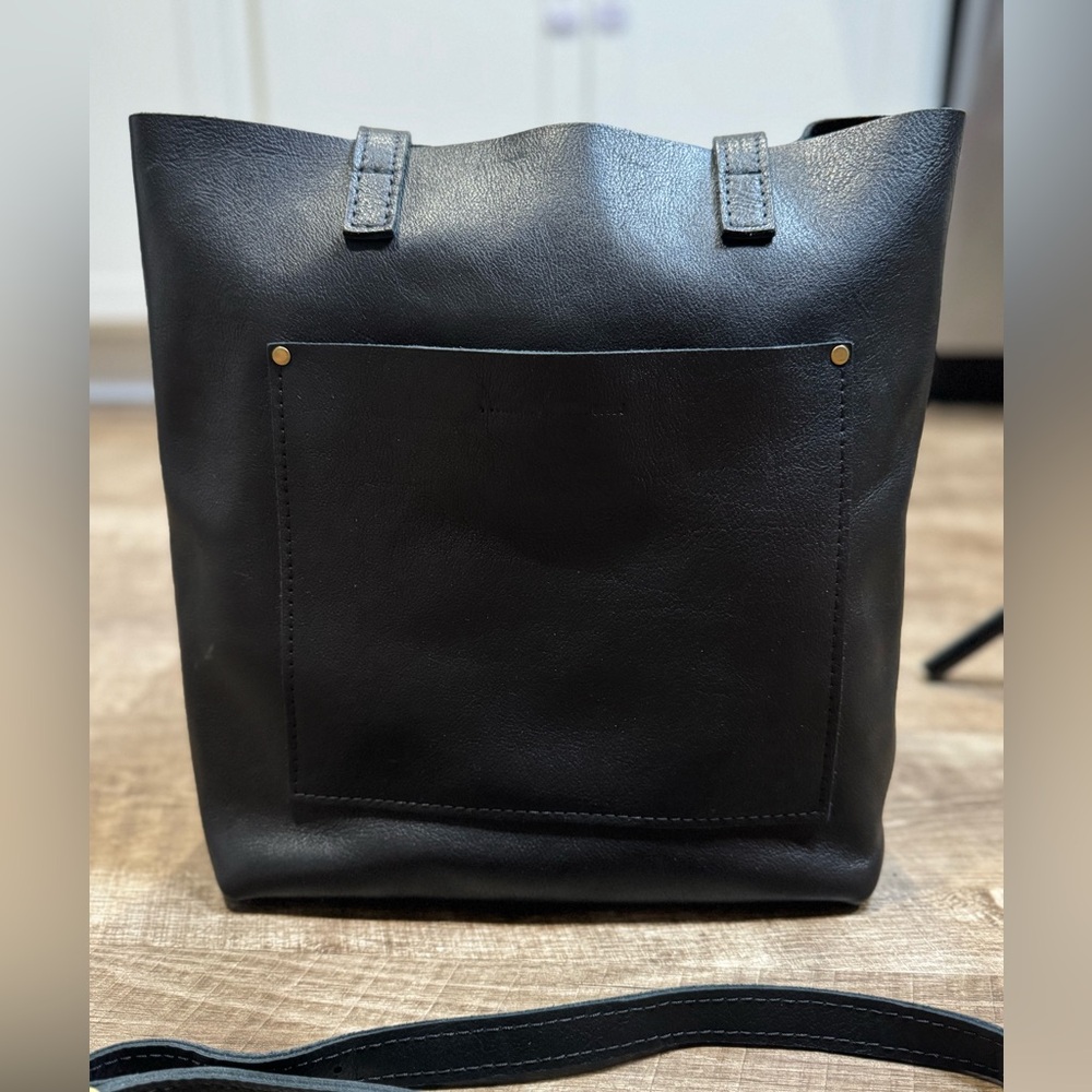 Portland Leather Goods Black Classic FSCB Tote Bag EUC - Picture 3 of 10